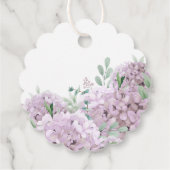 Étiquettes Cadeau Baptême Baptême Brousse Hydrangea Favoriser les ét (Dos)