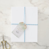 Étiquettes-cadeau Baptême Bébé Confettis Or Aquarelle (Avec de laficelle)