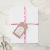 Étiquettes-cadeau Baptême Chrétien Bébé Fille Arche Rose (Avec de la ficelle)