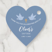 Étiquettes Cadeau Baptême de colombe (Dos)