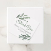 Étiquettes Cadeau Baptême de verdure feuille (En situation)