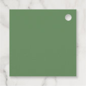 Étiquettes Cadeau Baptême doux et élégant Aquarelle Feuille vert (Dos)