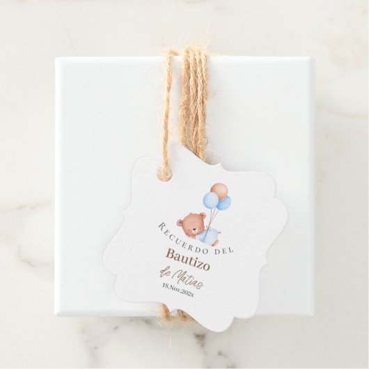 Étiquettes Cadeau Baptême Espagnol Faveur Tags (En situation)