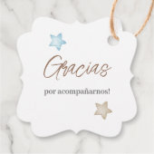 Étiquettes Cadeau Baptême Espagnol Faveur Tags (Dos)
