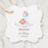 Étiquettes Cadeau Baptême Espagnol Faveur Tags (Devant)