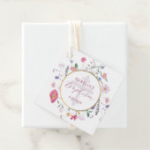 Étiquettes Cadeau Baptême fleur sauvage (En situation)