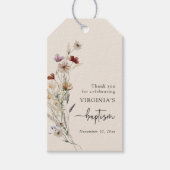 Étiquettes-cadeau Baptême fleur sauvage (Devant)