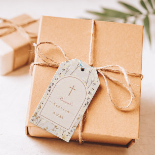 Étiquettes-cadeau Baptême Fleur sauvage élégant / Favoriser le baptê