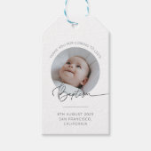 Étiquettes-cadeau Baptême Merci photo (Devant)