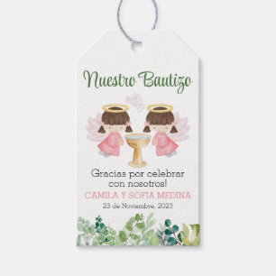 Étiquettes-cadeau Baptême Merci Tags. Balises cadeaux en espagnol de