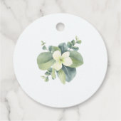 Étiquettes Cadeau Baptême mignon et premiers Feuilles verts d'annive (Dos)