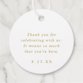 Étiquettes Cadeau Baptême Première communion Gold Dieu béni Croix (Dos)