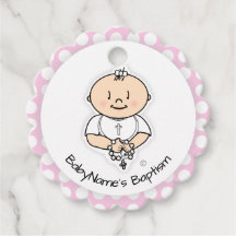 Baptère cadeau Baptême mignonne - Bébé en dessin