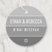 Étiquettes Cadeau BAR MITZVAH moderne bold ombre bloc gris (Devant)