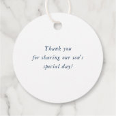 Étiquettes Cadeau BAR MITZVAH simple moderne nfl vert noir (Dos)