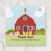 Étiquettes Cadeau Barnyard Merci (Dos)