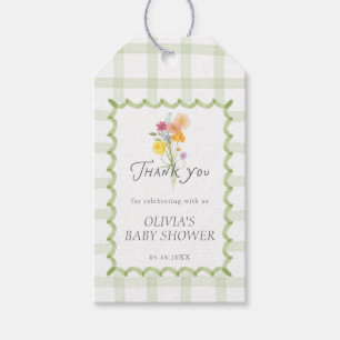 Étiquettes-cadeau Barre à Momosa Baby Shower Bouquet Floral
