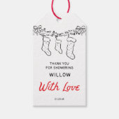 Étiquettes-cadeau Bas dessinés à la main Fête joyeuse de bébé (Devant)