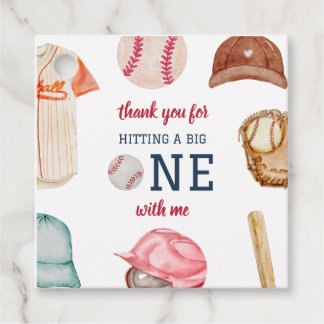 Étiquettes Cadeau Baseball Big One Boy 1er Anniversaire