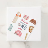 Étiquettes Cadeau Baseball Big One Boy 1er Anniversaire (En situation)