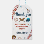 Étiquettes-cadeau Baseball Boy Anniversaire Merci (Devant)