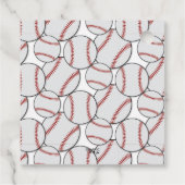 Étiquettes Cadeau Baseball Rouge Noir Merci fête d'anniversaire (Dos)