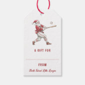 Étiquettes-cadeau Baseball Santa Personalized Christmas (Devant)