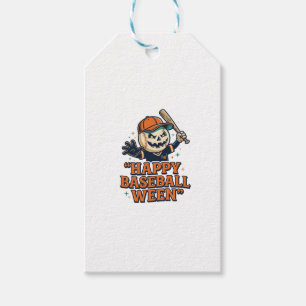 Étiquettes-cadeau Baseball Ween Vintage Halloween Baseball Heureux
