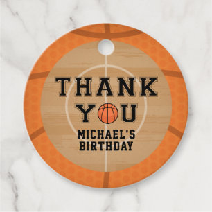 Étiquettes Cadeau Basket-ball, Anniversaire