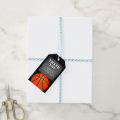 Étiquettes-cadeau Basket-ball Balle Chalkboard Anniversaire Merci (Avec de laficelle)