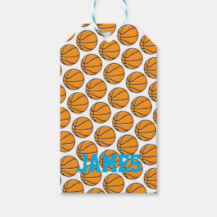 Étiquettes-cadeau Basket-ball NOM Sports Enfants Fun