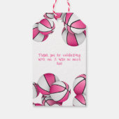 Étiquettes-cadeau basket blanc rose filles fête d'anniversaire (Dos)