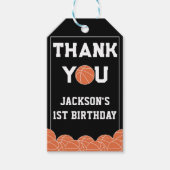 Étiquettes-cadeau Basketball Ball Anniversaire Merci (Devant)