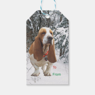 Étiquettes-cadeau Basset Hound Christmas Cadeau Tags