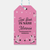 Étiquettes-cadeau Bassin rose Dernier à Nash Nashville Bachelorette (Devant)