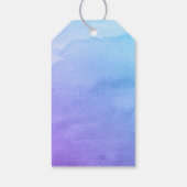 Étiquettes-cadeau Bat mitzvah d'aquarelle violet et Turquoise (Dos)
