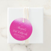 Étiquettes Cadeau Bat mitzvah rose chaud Glam (En situation)