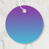 Étiquettes Cadeau Bat mitzvah Turquoise Glam Purple (Dos)