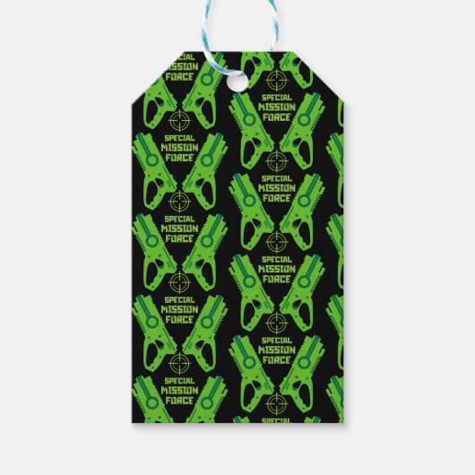 Étiquettes-cadeau Bataille de Dart Gun (Devant)