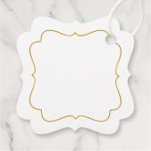 Étiquettes Cadeau Bateau à voile minimal avec Mariage Gold Frame (Dos)