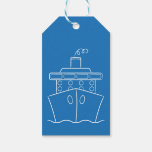 Étiquettes-cadeau Bateau de croisière