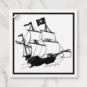 Étiquettes Cadeau Bateau pirate