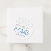 Étiquettes Cadeau Bath Bomb Baby shower Favoriser balise (En situation)