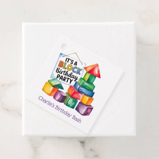 Étiquettes Cadeau Bâtiments à l'anniversaire Merci Bash (En situation)