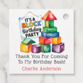 Étiquettes Cadeau Bâtiments à l'anniversaire Merci Bash (Dos)