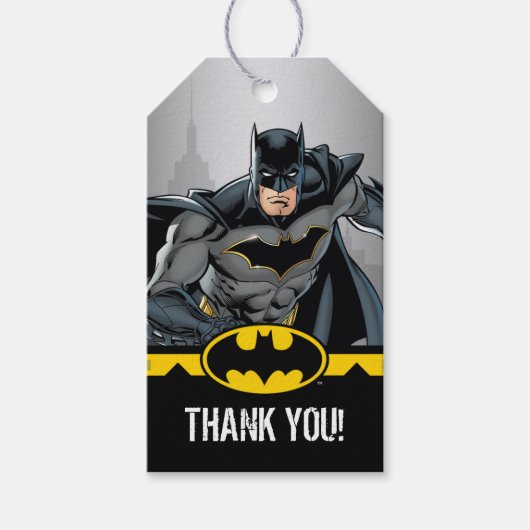 Étiquettes-cadeau Batman | Chalkboard Joyeux anniversaire (Devant)