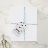 Étiquettes-cadeau Bats noirs et blanc mignon Halloween Party Chic (Avec de laficelle)