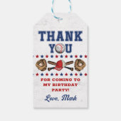 Étiquettes-cadeau Batte Up Baseball Anniversaire Merci (Dos)