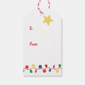 Étiquettes-cadeau Baubles de vacances rétro et fête classique (Dos)