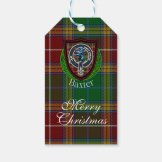 Étiquettes-cadeau Baxter Scottish Clan Tartan & Crest